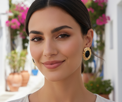 Pendientes Aura Dorada Oval