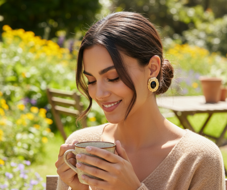 Pendientes Aura Dorada Oval