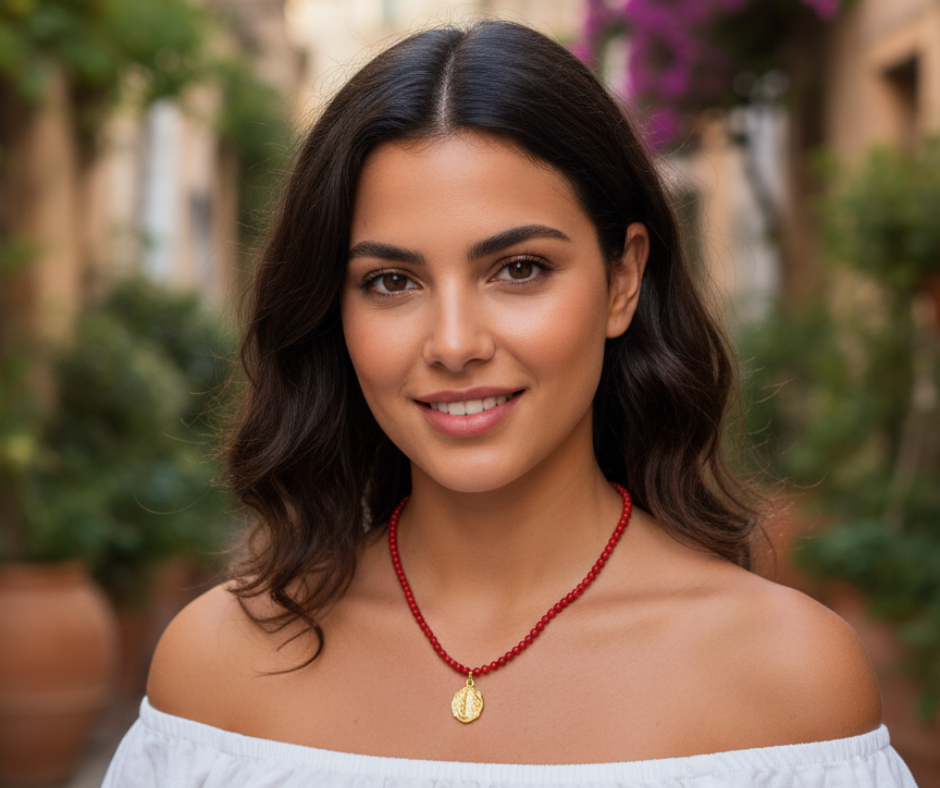 Collar Virgen del Rocio Rojo