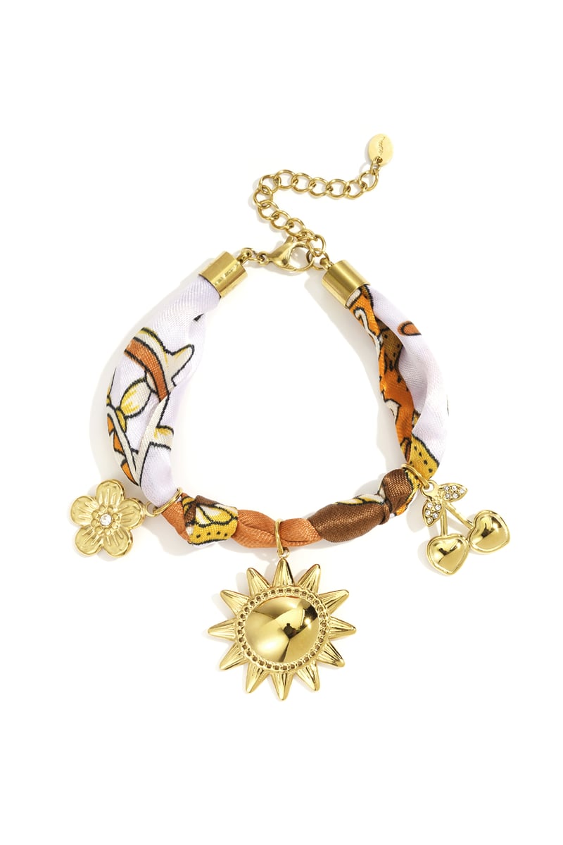 Pulseras de acero inoxidable con dijes de flores, serie casual, diaria y sencilla, joyería para mujer